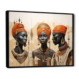 Minimalism African Tribes Women I - People Canvas Wall Art