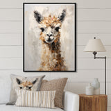 Minimalism Alpaca Grunge - Alpaca Wall Art Prints