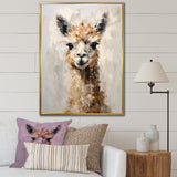 Minimalism Alpaca Grunge - Alpaca Wall Art Prints