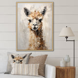 Minimalism Alpaca Grunge - Alpaca Wall Art Prints
