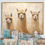 Minimalism Cute Alpacas - Alpaca Canvas Wall Art