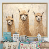 Minimalism Cute Alpacas - Alpaca Canvas Wall Art