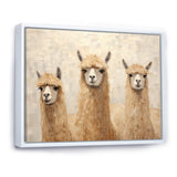 Minimalism Cute Alpacas - Alpaca Canvas Wall Art