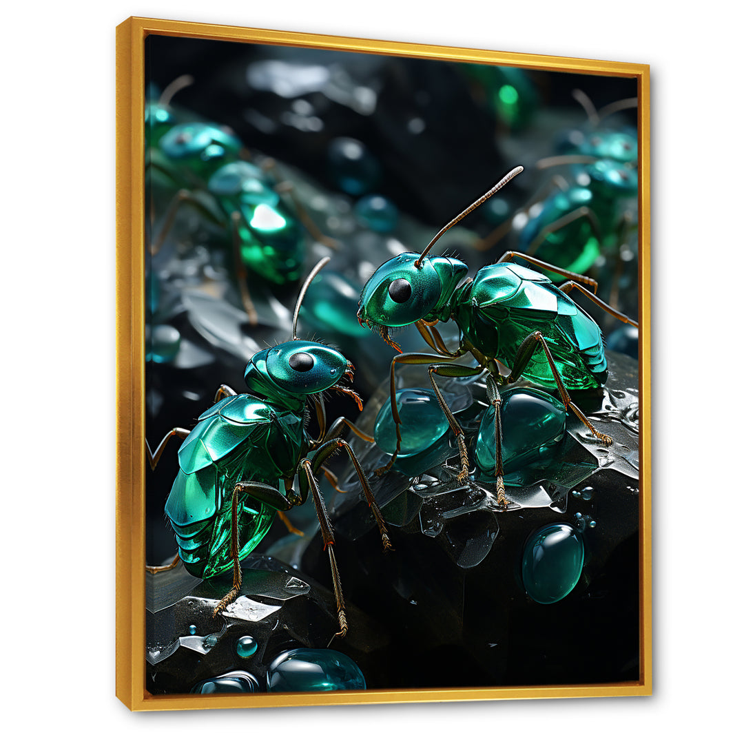 Emerald Explorations Ants - Green Ant Wall Art
