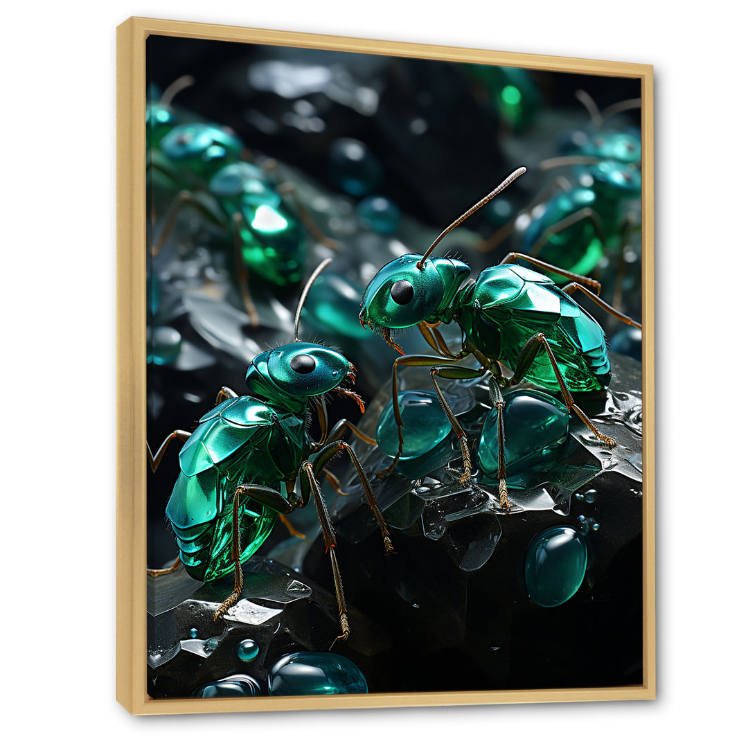 Emerald Explorations Ants - Green Ant Wall Art