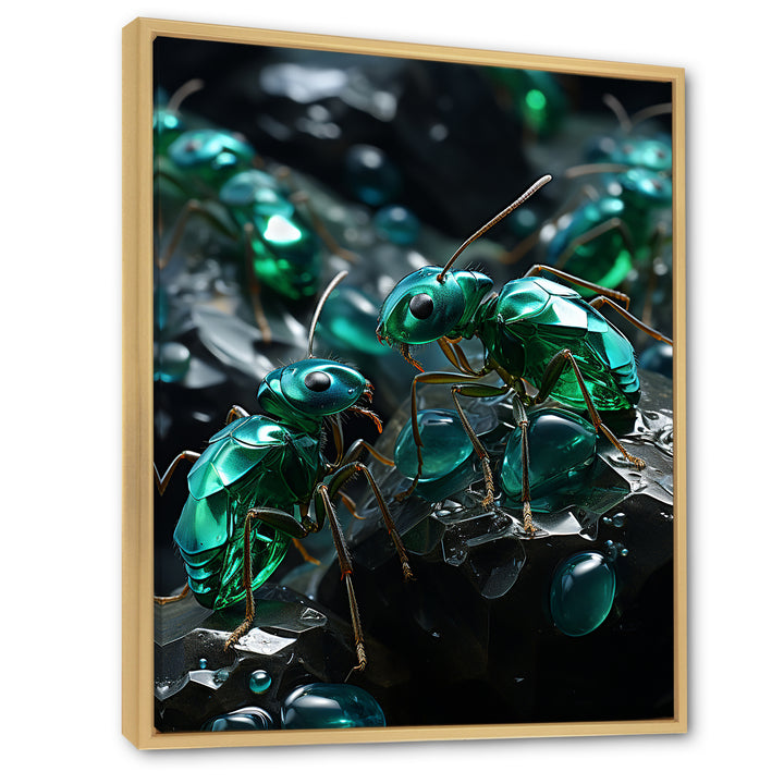 Emerald Explorations Ants - Green Ant Wall Art