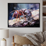 Enchanted Microcosm Amethyst Ant - Ant Framed Canvas Art
