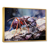 Enchanted Microcosm Amethyst Ant - Ant Framed Canvas Art