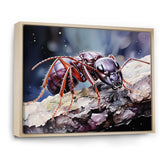 Enchanted Microcosm Amethyst Ant - Ant Framed Canvas Art