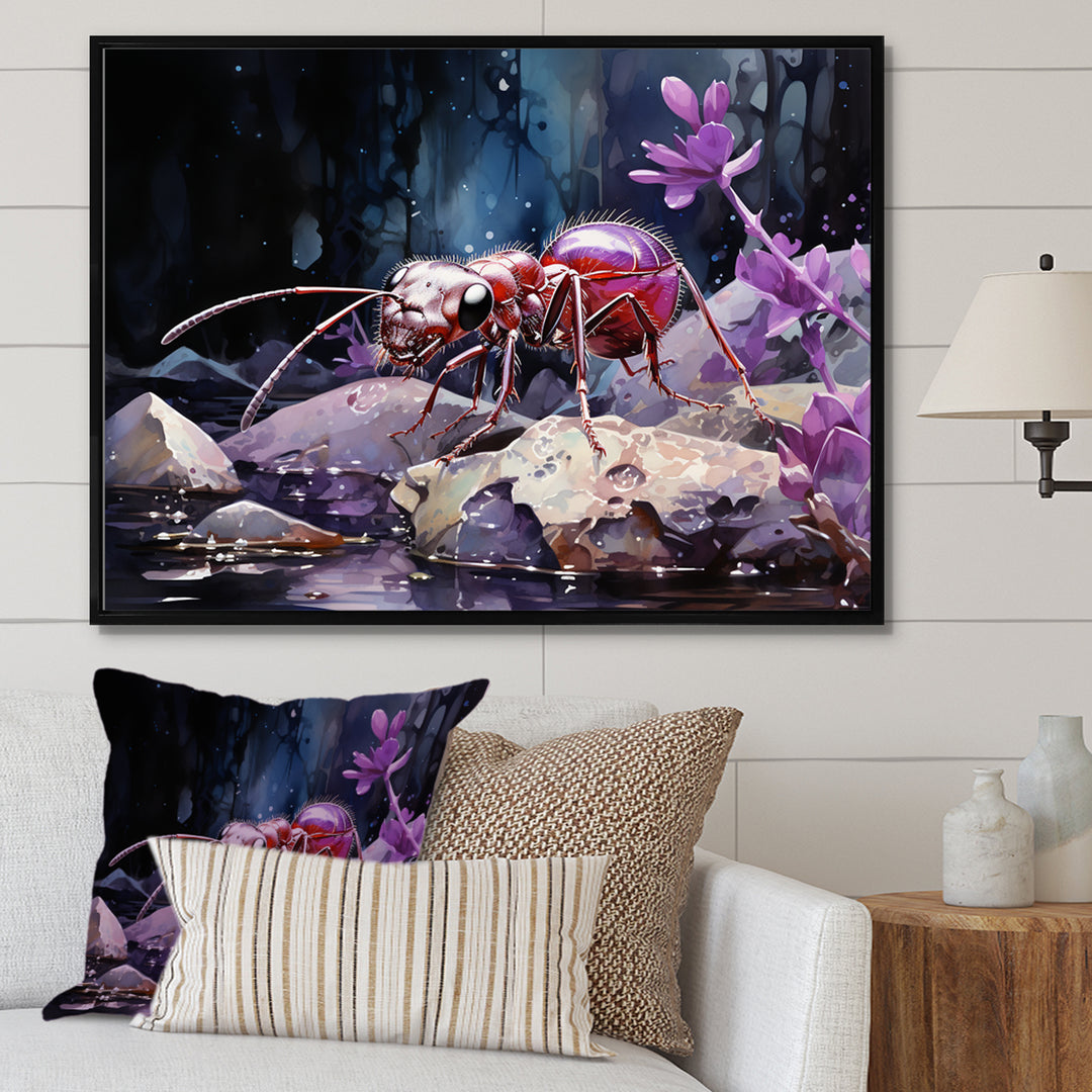 Enchanted Microcosm Ant - Ant Large Canvas Wall Art