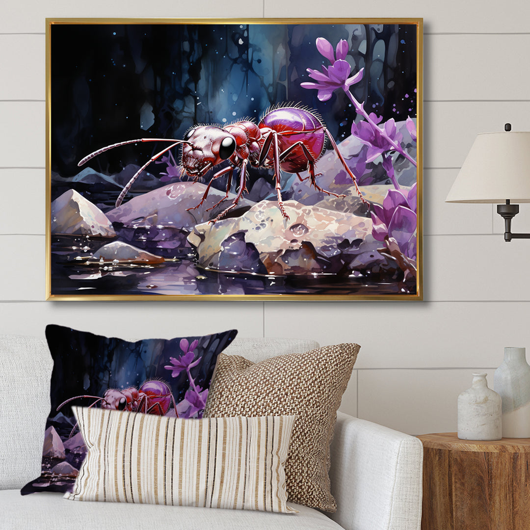 Enchanted Microcosm Ant - Ant Large Canvas Wall Art
