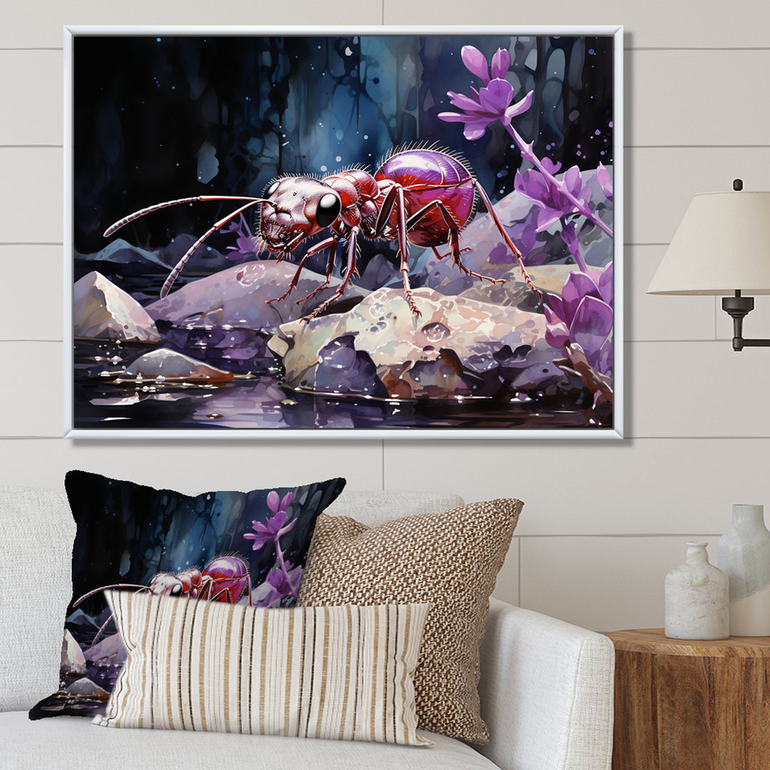 Enchanted Microcosm Ant - Ant Large Canvas Wall Art