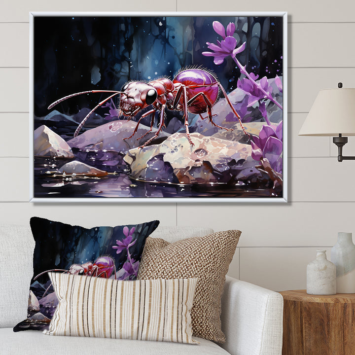 Enchanted Microcosm Ant - Ant Large Canvas Wall Art