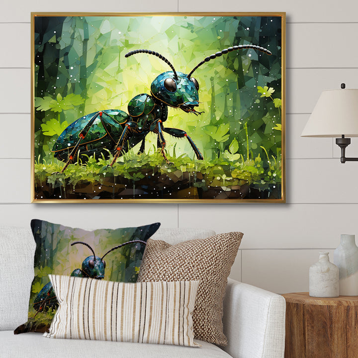 Forest Guardian Green Ant - Ant Bedroom Wall Art