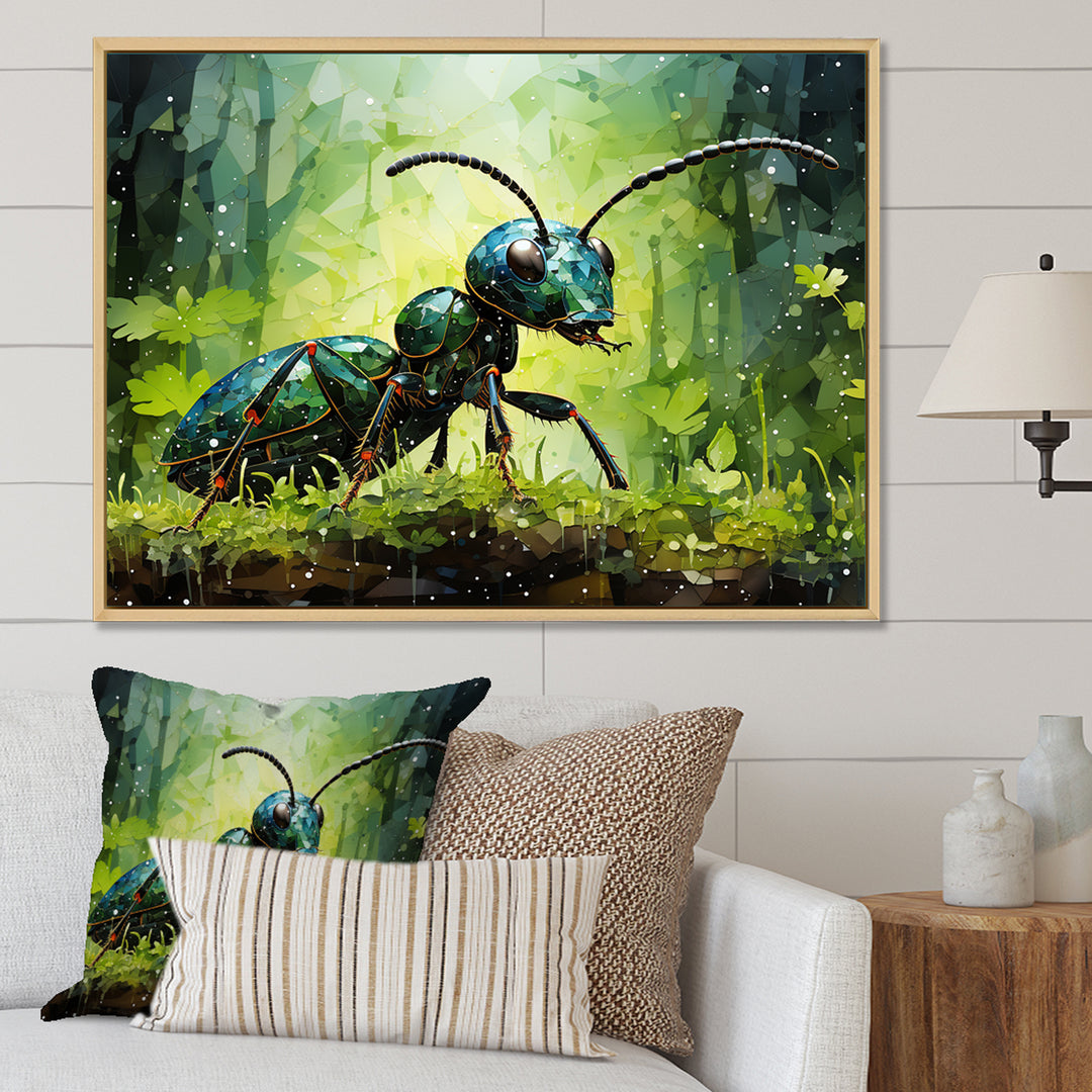 Forest Guardian Green Ant - Ant Bedroom Wall Art