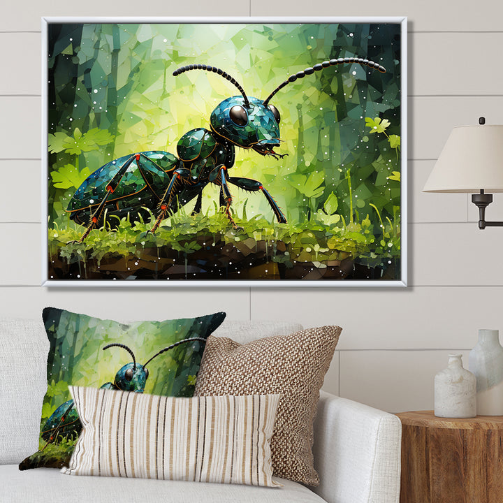 Forest Guardian Green Ant - Ant Bedroom Wall Art