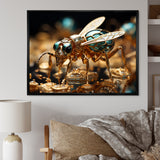 Gilded Expedition Gold Ant - Ant Canvas Wall Art