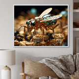 Gilded Expedition Gold Ant - Ant Canvas Wall Art