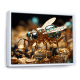 Gilded Expedition Gold Ant - Ant Canvas Wall Art