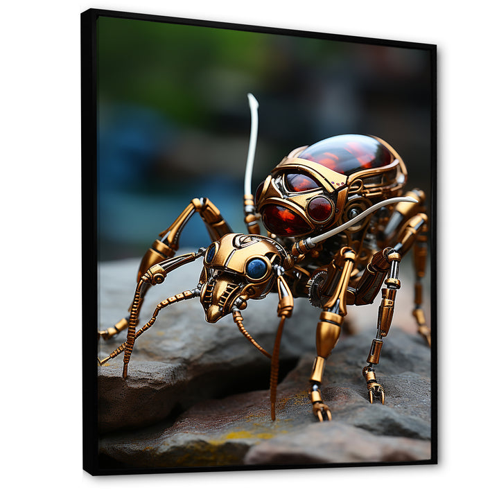 Metallic Worker Bronze Ant - Gold Ant Wall Art