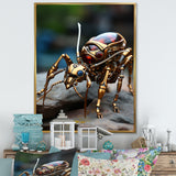 Metallic Worker Bronze Ant - Gold Ant Wall Art