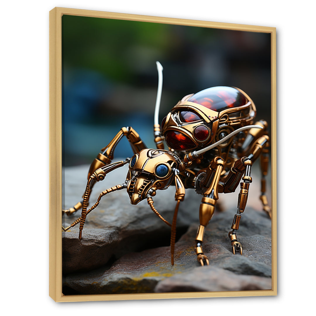 Metallic Worker Bronze Ant - Gold Ant Wall Art