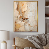Minimalism Ant Beige Collage - Ant Framed Canvas Art