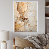 Minimalism Ant Beige Collage - Ant Framed Canvas Art