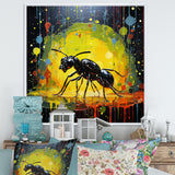 Neon Pioneers Black Ant - Ant Canvas Wall Art