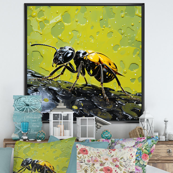 Neon Pioneers Yellow Black Ant - Ant Wall Decor