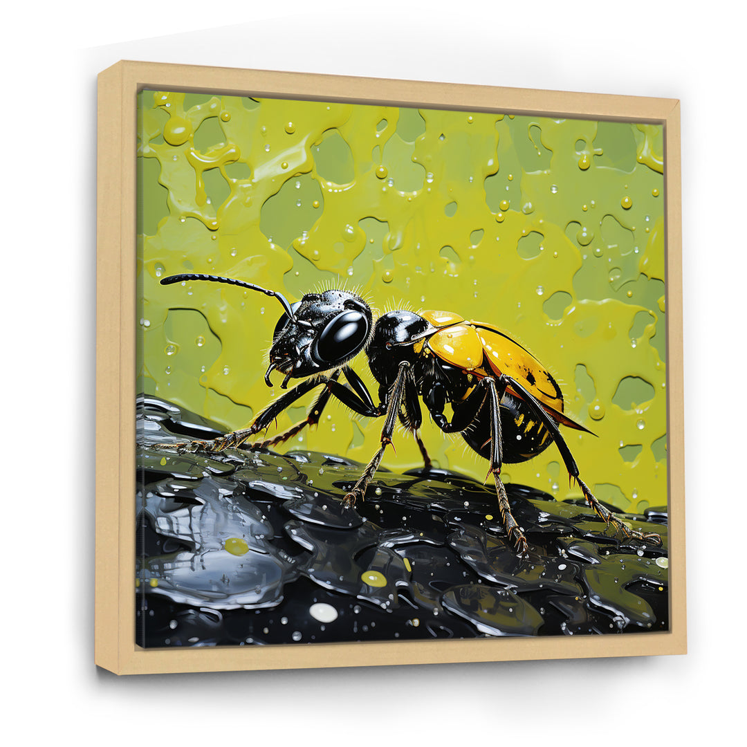 Neon Pioneers Yellow Black Ant - Ant Wall Decor