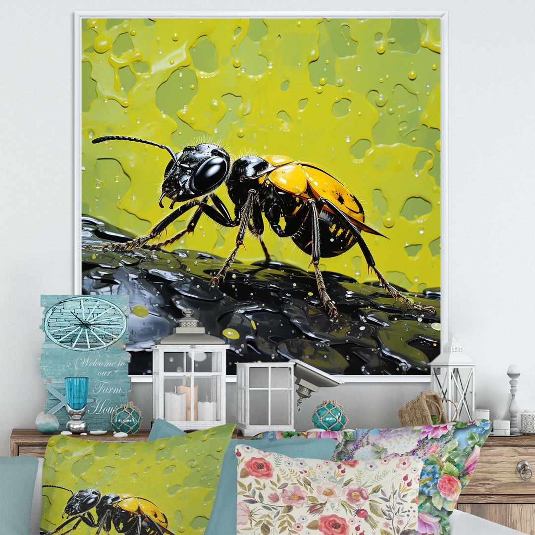 Neon Pioneers Yellow Black Ant - Ant Wall Decor