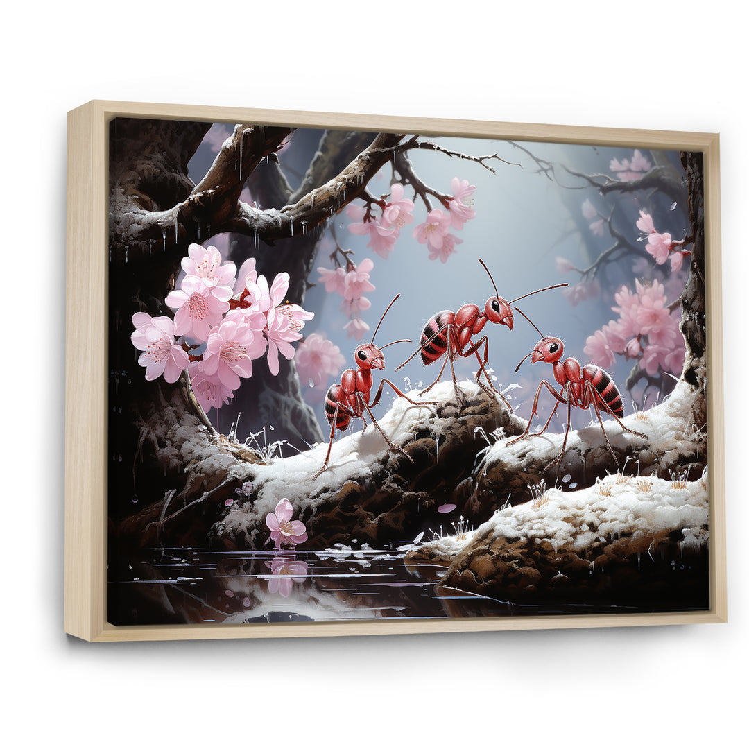Pastel Gatherers Red Ants - Ant Wall Decor
