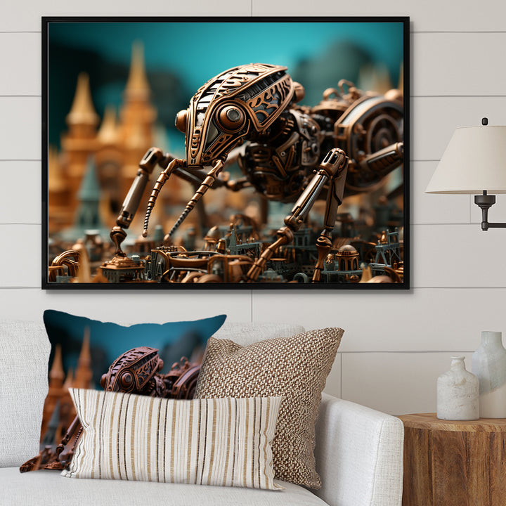 Steampunk Excavators Bronze Ants - Ant Wall Art Prints