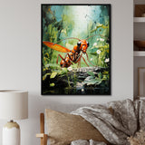 Verdant Explorer Red Ant - Ant Large Canvas Wall Art