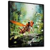 Verdant Explorer Red Ant - Ant Large Canvas Wall Art
