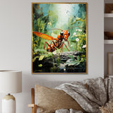 Verdant Explorer Red Ant - Ant Large Canvas Wall Art