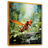 Verdant Explorer Red Ant - Ant Large Canvas Wall Art