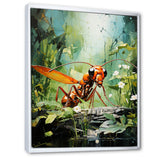 Verdant Explorer Red Ant - Ant Large Canvas Wall Art