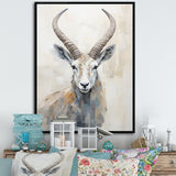 Minimalism Antelope Ibex - Antelope Living Room Wall Art