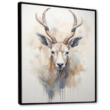 Minimalism Beige Antelope Ibex - Antelope Canvas Wall Art