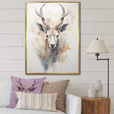 Minimalism Beige Antelope Ibex - Antelope Canvas Wall Art