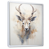 Minimalism Beige Antelope Ibex - Antelope Canvas Wall Art