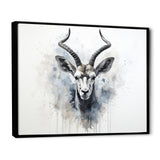 Minimalism Black And White Antelope Ibex - Antelope Wall Decor