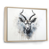 Minimalism Black And White Antelope Ibex - Antelope Wall Decor