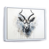 Minimalism Black And White Antelope Ibex - Antelope Wall Decor