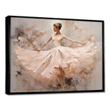 Beige Gold Minimalism Ballerina I - Fashion Canvas Wall Art