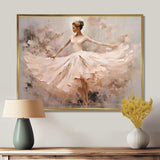 Beige Gold Minimalism Ballerina I - Fashion Canvas Wall Art