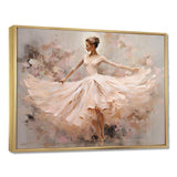 Beige Gold Minimalism Ballerina I - Fashion Canvas Wall Art