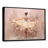 Beige Gold Minimalism Ballerina II - Fashion Canvas Wall Art